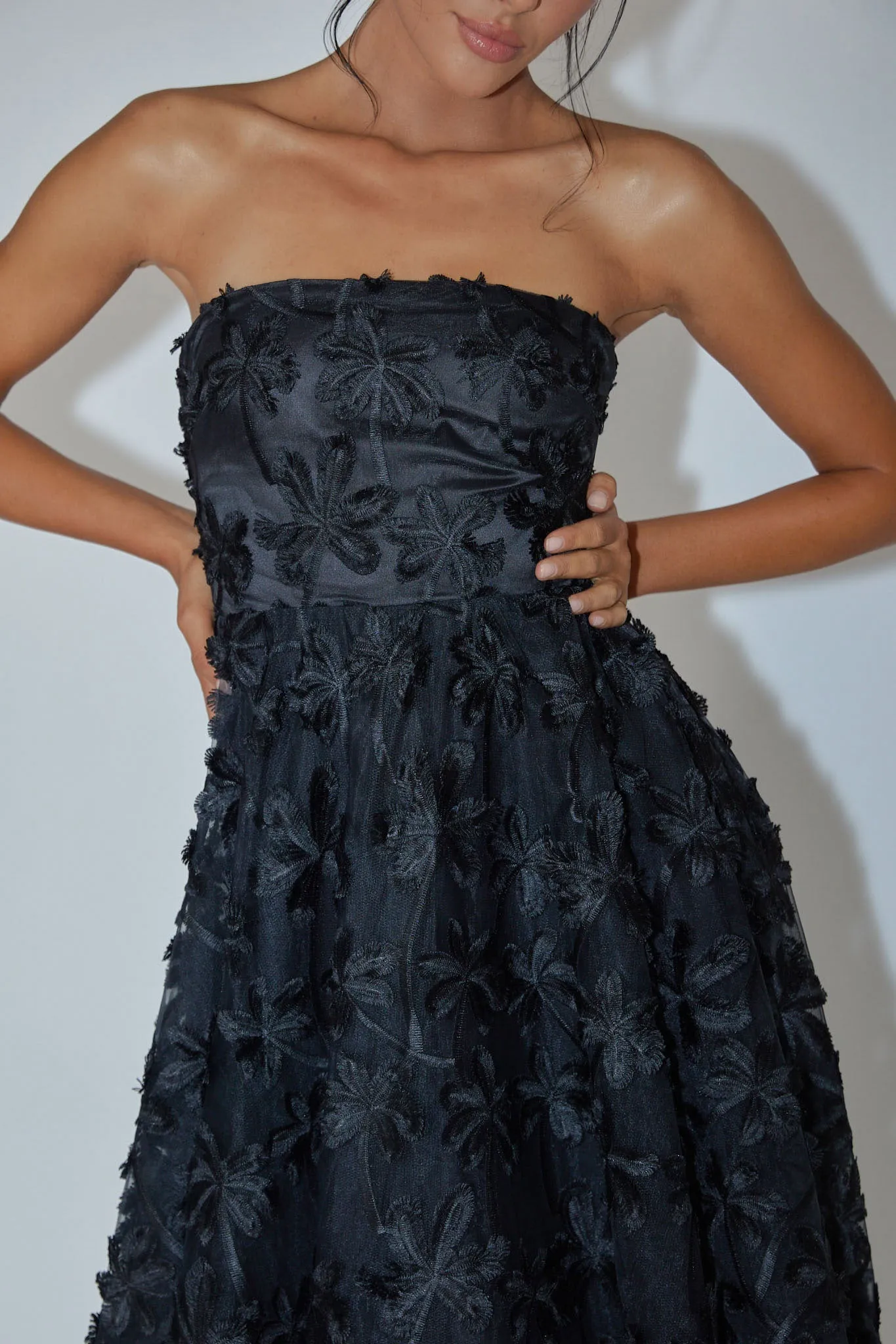 Dori Floral Embellished Midi Dress Black sold by Selfie Leslie product image thumbnail 4