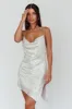 Illiana Diamante Strap Sequin Mini Dress Silver Black sold by Selfie Leslie