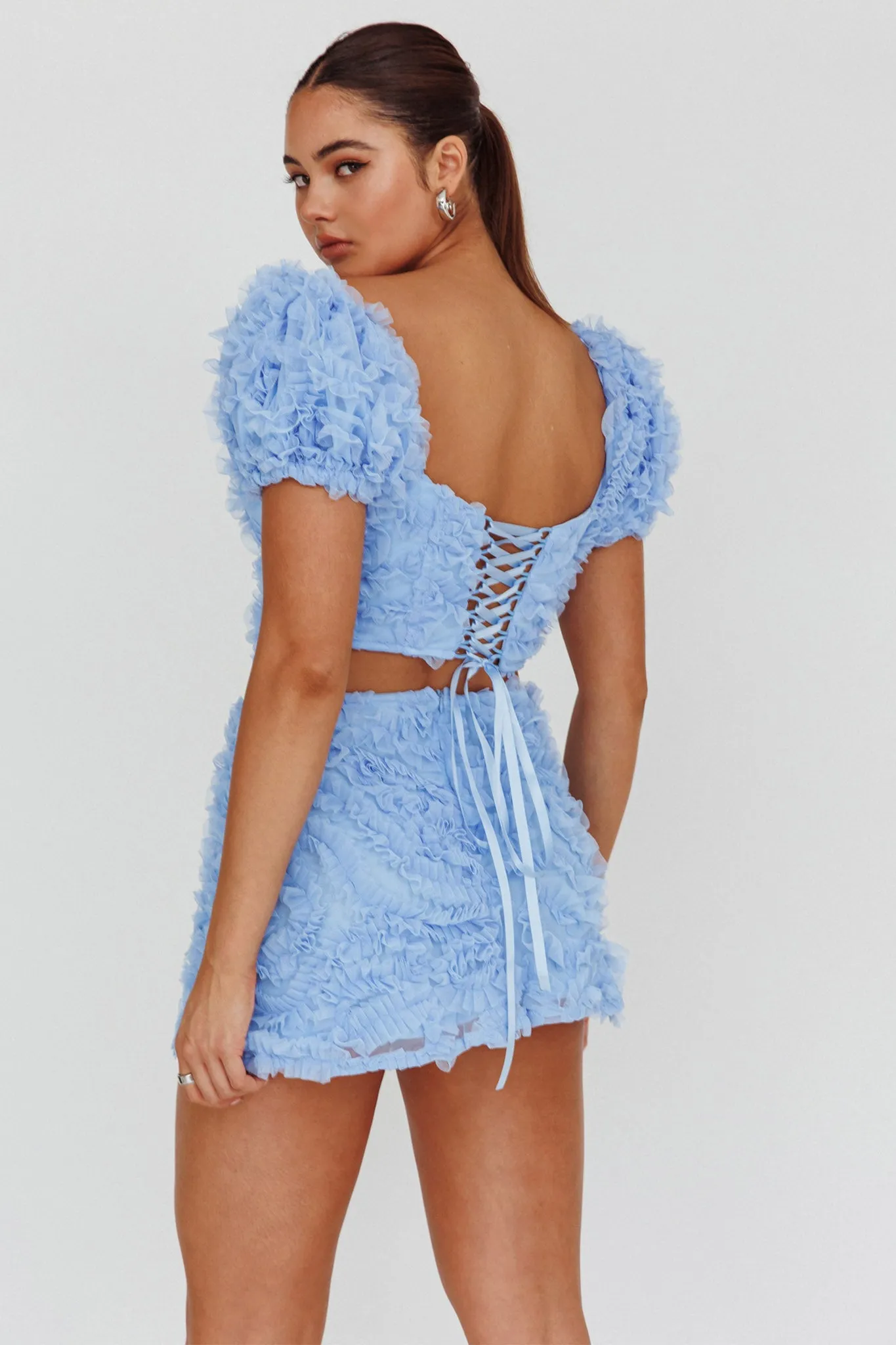 Cielito Embellished Crop Top Light Blue sold by Selfie Leslie product image thumbnail 2