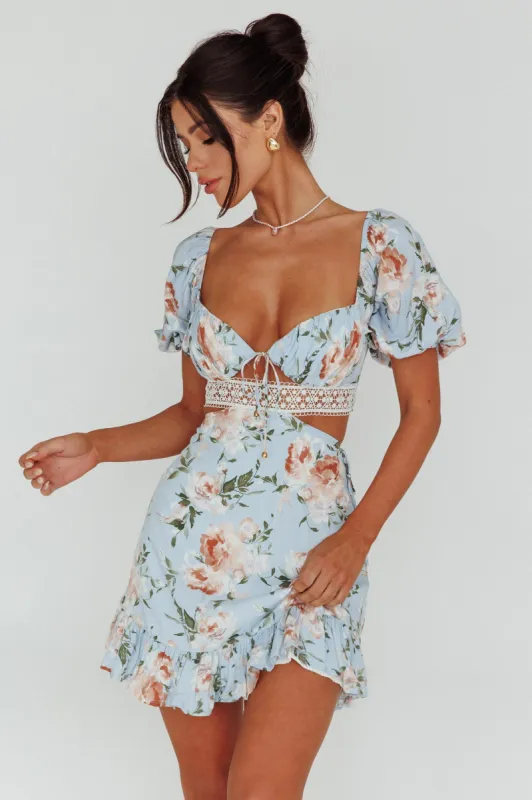 Sweet Romance Cut-Out Mini Dress Blue sold by Selfie Leslie