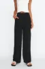 Dodie Straight Leg Trouser Pants Black sold by Selfie Leslie