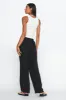 Dodie Straight Leg Trouser Pants Black sold by Selfie Leslie
