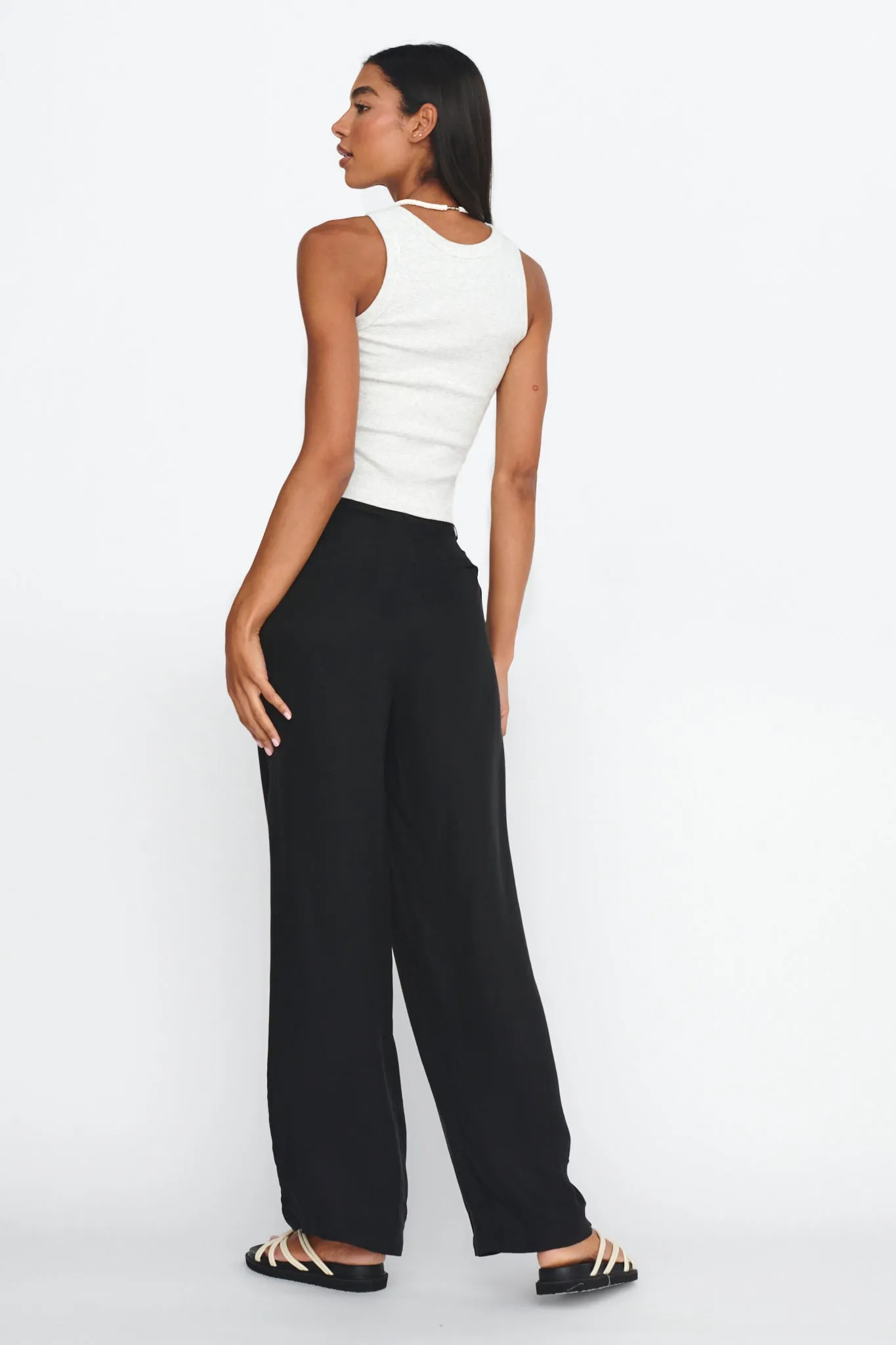 Dodie Straight Leg Trouser Pants Black sold by Selfie Leslie product image thumbnail 2