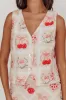 Flowering Romantic Print Sleeveless Vest Beige sold by Selfie Leslie