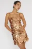 Axel Sequin Mini Dress Bronze sold by Selfie Leslie