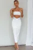 Megyn Diamante Midi Dress White sold by Selfie Leslie
