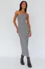 Cinzia One-Shoulder Cut-Out Midi Dress Black sold by Selfie Leslie
