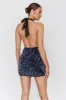 Zurie Plunging Halter Mini Dress Sequin Purple sold by Selfie Leslie
