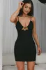 Callie Golden Ring Feature Cut-Out Bust Mini Dress Black sold by Selfie Leslie