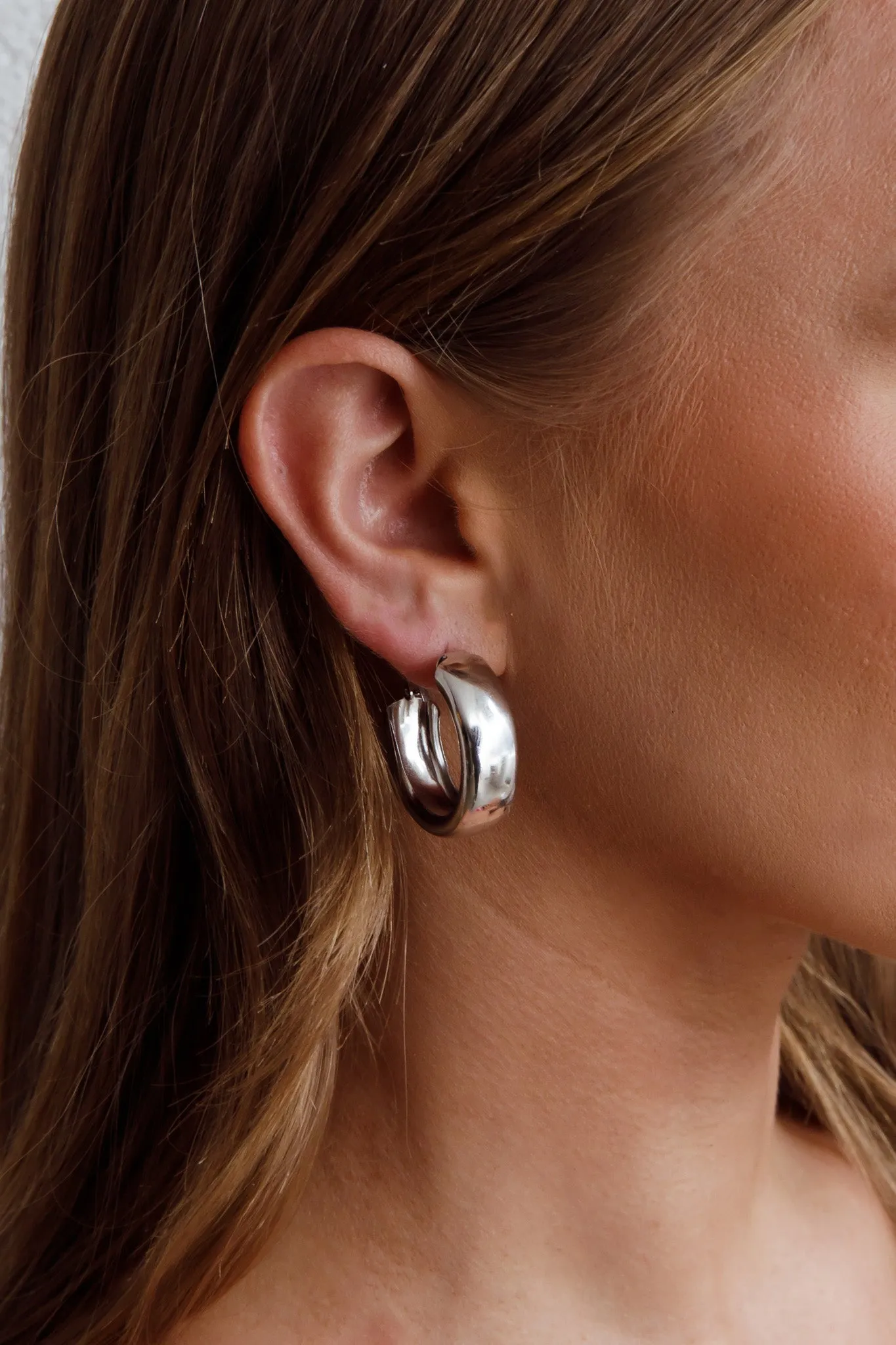 Osiris Hoop Earrings Silver sold by Selfie Leslie product image thumbnail 2