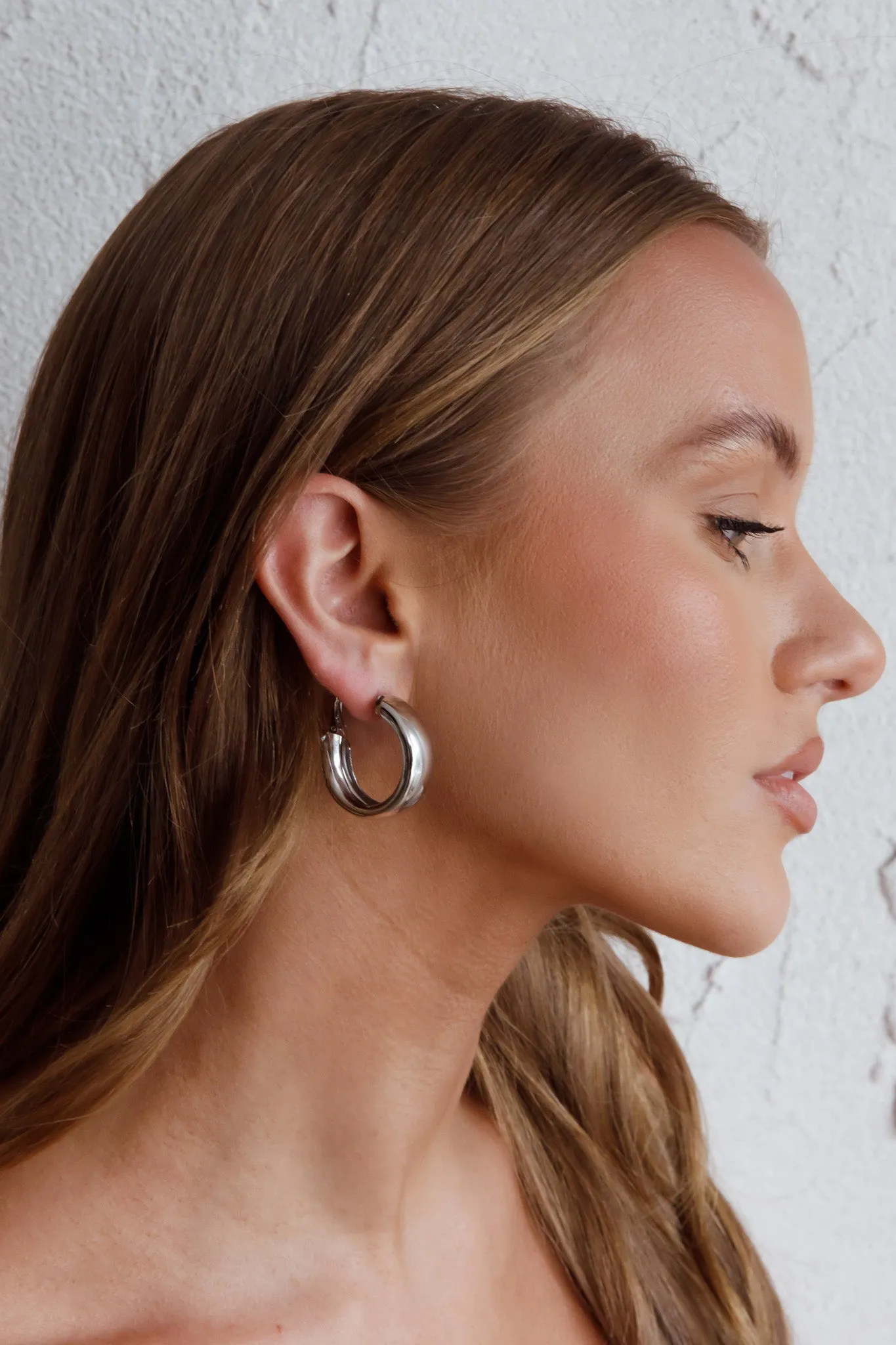 Osiris Hoop Earrings Silver sold by Selfie Leslie product image thumbnail 4