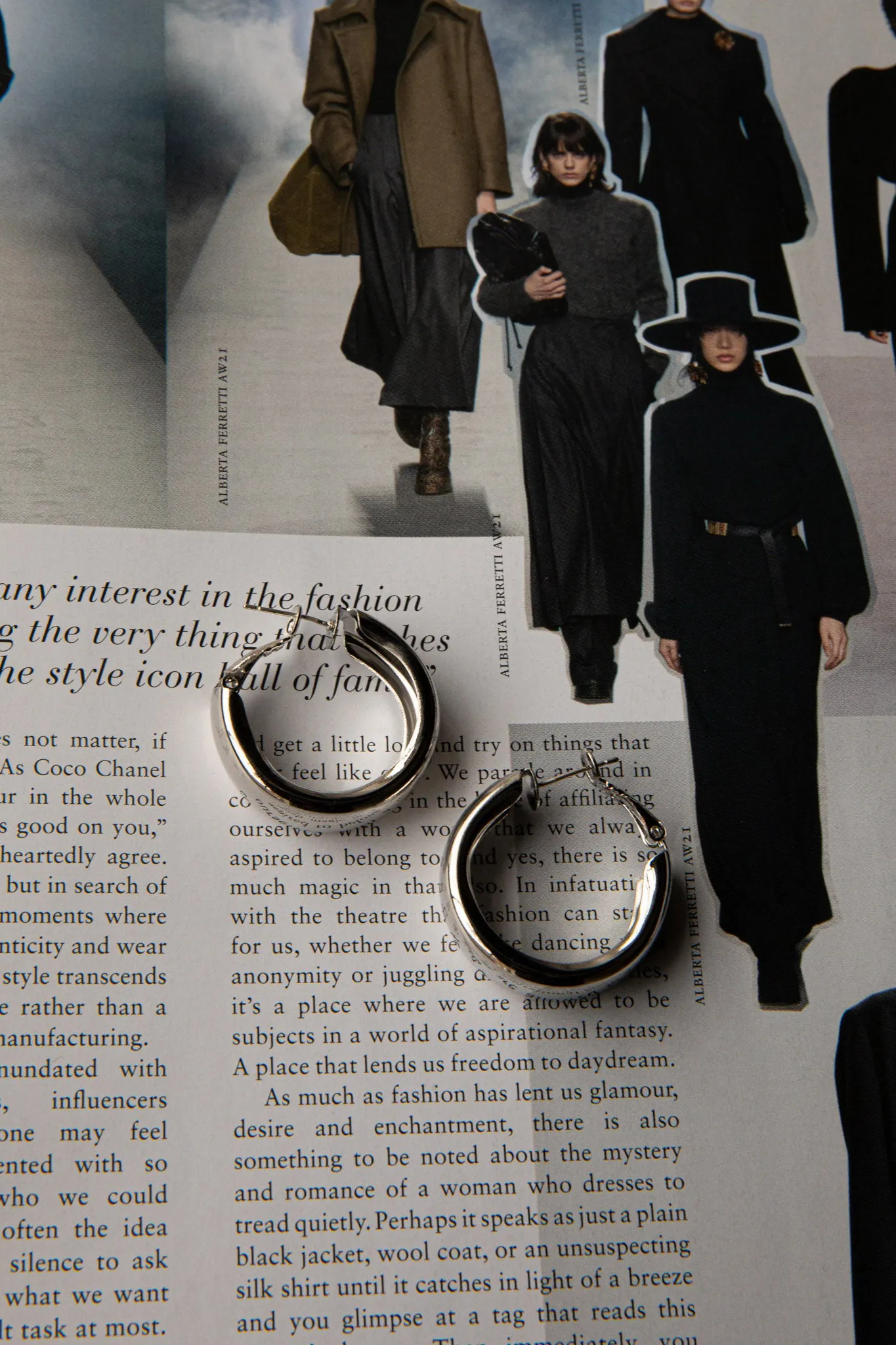 Osiris Hoop Earrings Silver sold by Selfie Leslie product image thumbnail 5