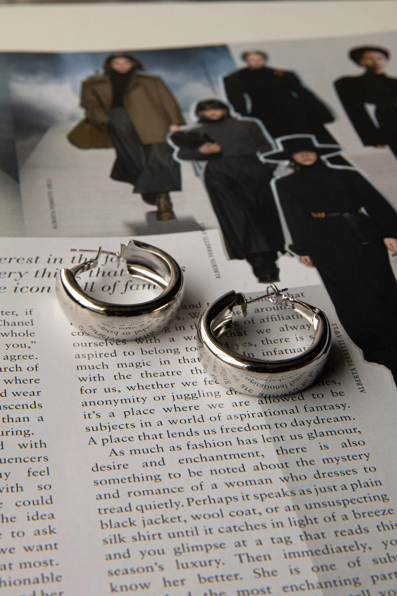 Osiris Hoop Earrings Silver sold by Selfie Leslie