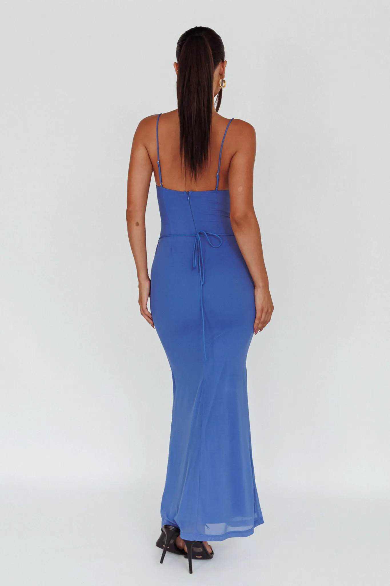 Teava Laced Waist Maxi Dress Blue sold by Selfie Leslie product image thumbnail 2