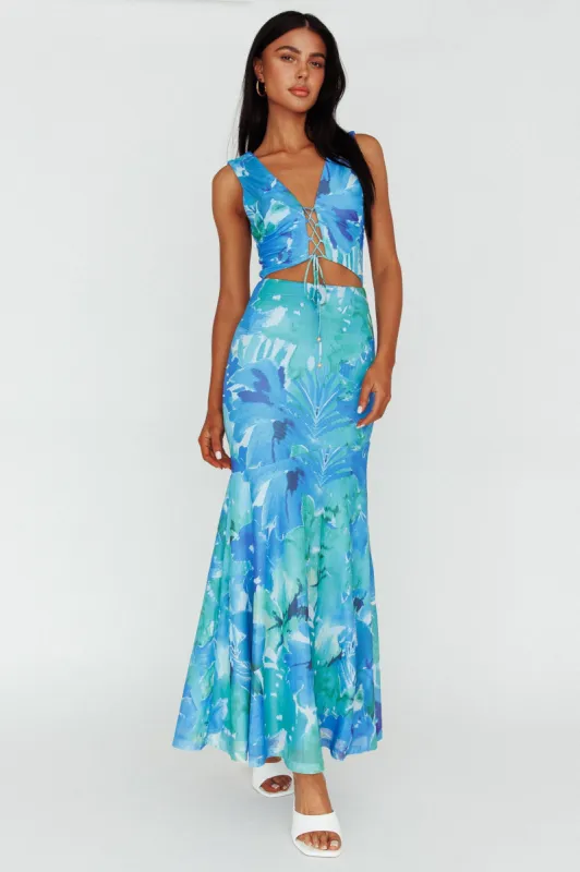 Summerlove Lace-Up Bodice Midi Dress Green sold by Selfie Leslie