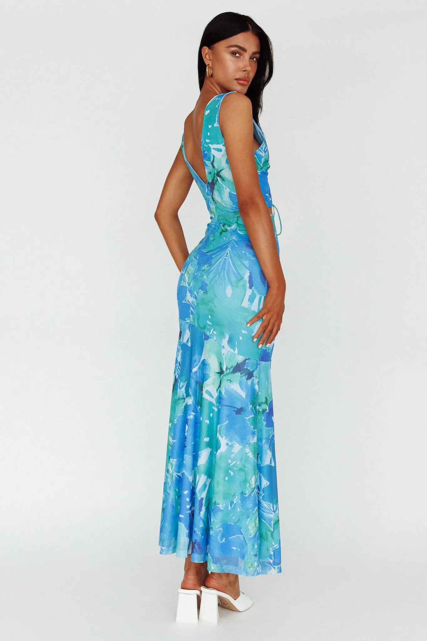 Summerlove Lace-Up Bodice Midi Dress Green sold by Selfie Leslie product image thumbnail 2