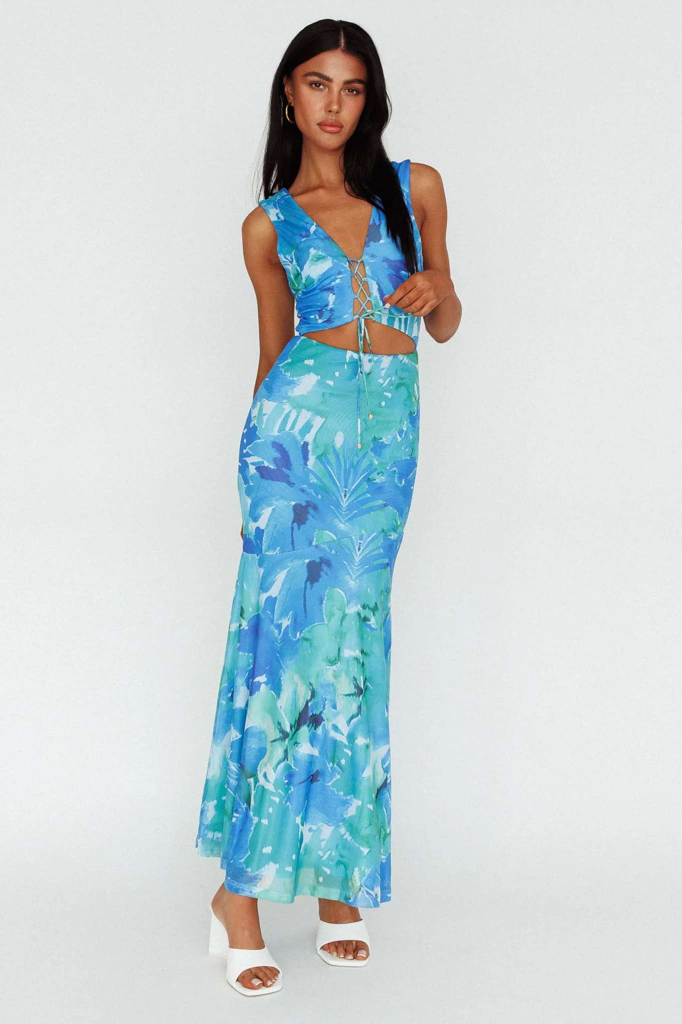 Summerlove Lace-Up Bodice Midi Dress Green sold by Selfie Leslie product image thumbnail 5