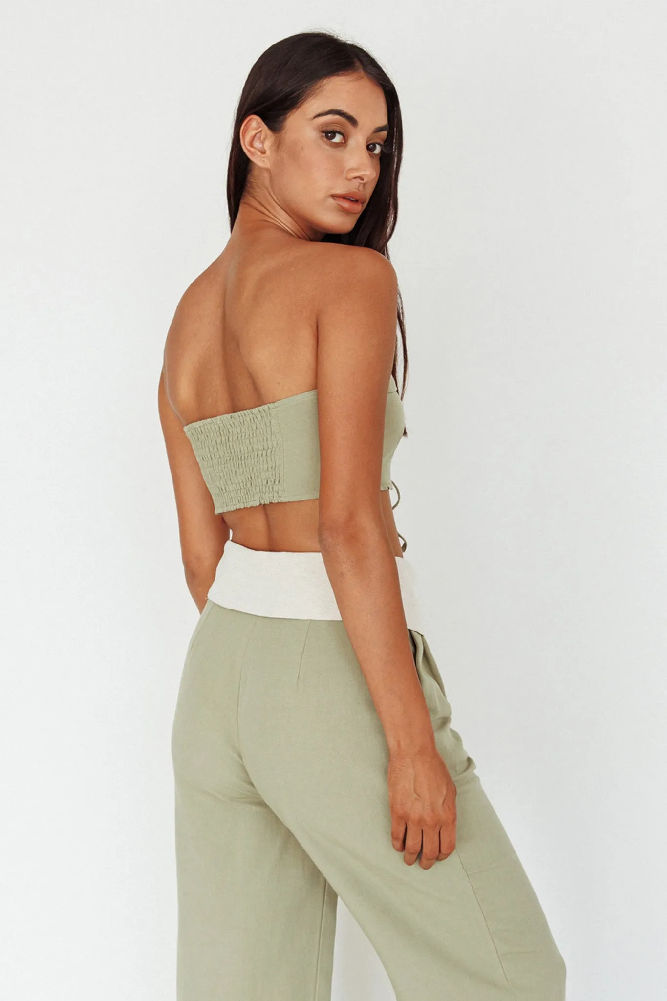 East Village Foldover Pants Sage sold by Selfie Leslie product image thumbnail 2