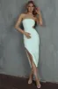 Taking Bets Strapless Cut-Out Midi Dress White sold by Selfie Leslie