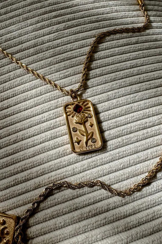 Ida Rope Chain Pendant Necklace Gold sold by Selfie Leslie