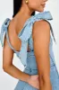 Jeanie Bow Shoulder Mini Dress Denim sold by Selfie Leslie