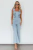 Nola Flared Ruffle Jumpsuit Blue sold by Selfie Leslie