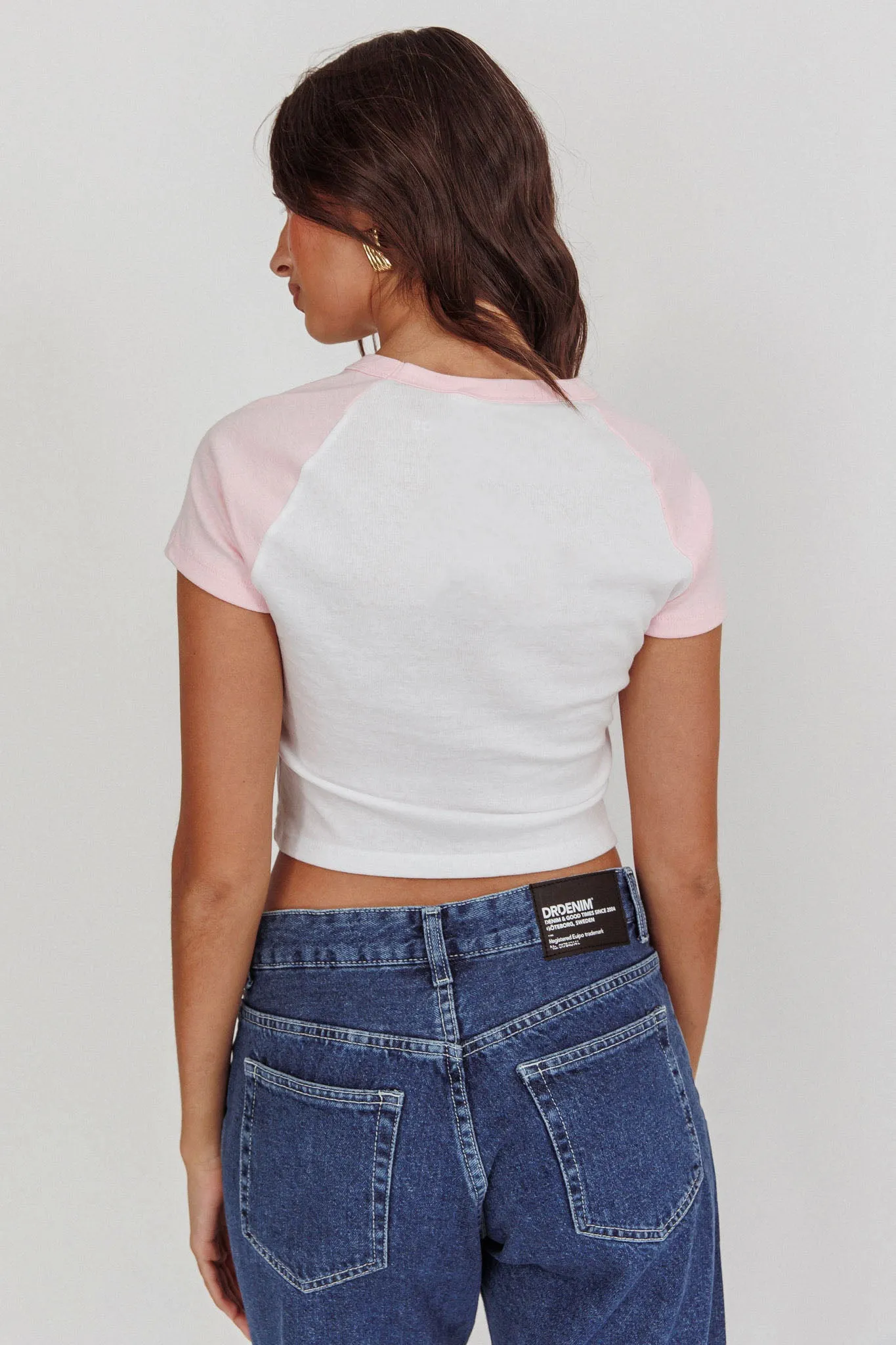 Melting Hearts Bow Raglan Tee White/Pink sold by Selfie Leslie product image thumbnail 2