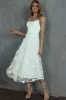 Floating By Pleated Neckline Mesh Midi Dress Embellished White sold by Selfie Leslie