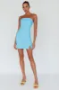 Jordi Foldover Neckline Mini Dress Aqua Blue sold by Selfie Leslie