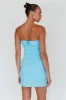 Jordi Foldover Neckline Mini Dress Aqua Blue sold by Selfie Leslie