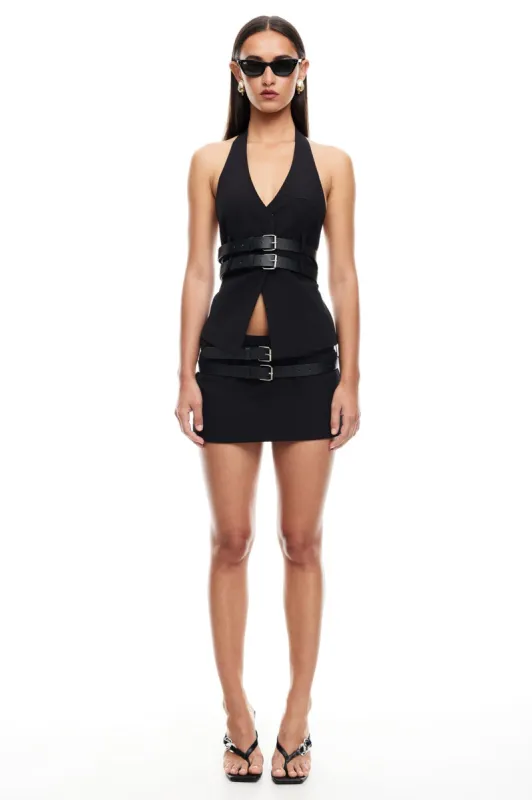 LIONESS Ethereal Buckle Skirt Onyx sold by Selfie Leslie