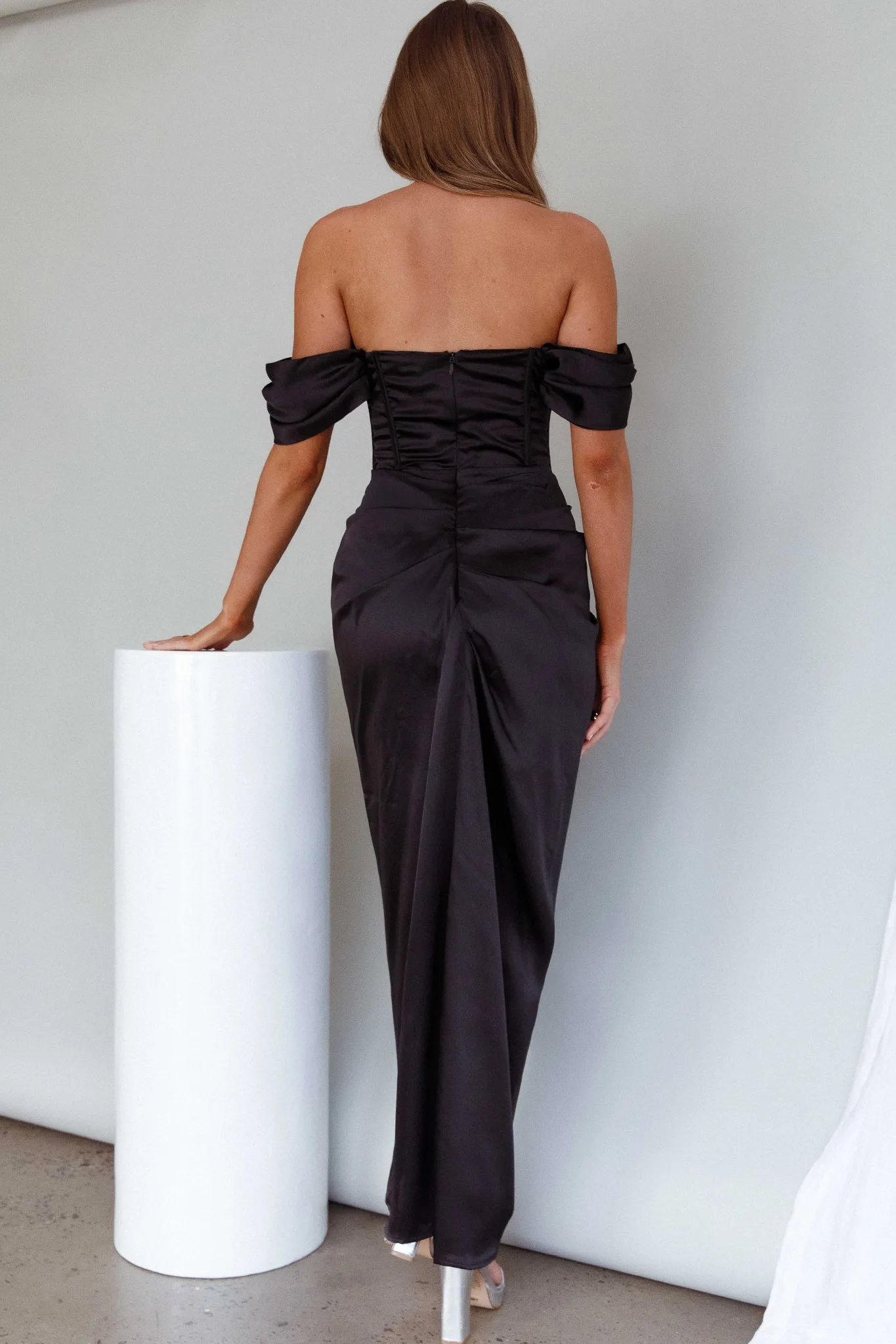 Mariesa Plunging Neckline Dress Black sold by Selfie Leslie product image thumbnail 2