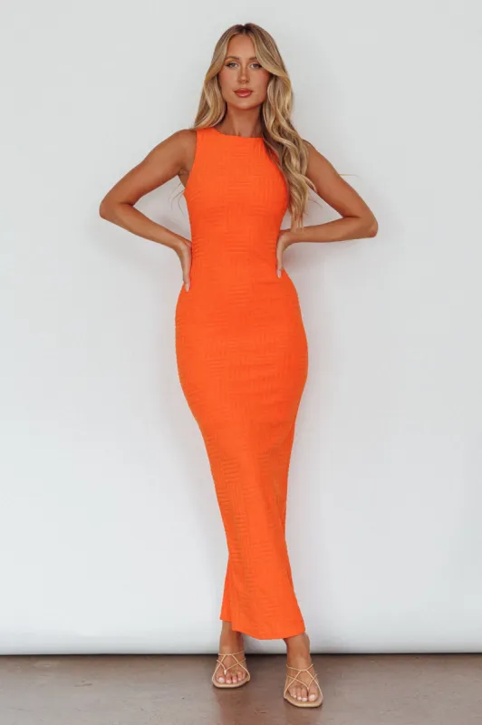 Catalina Island Sleeveless Maxi Dress Orange sold by Selfie Leslie