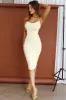 Little Waltz Ruched Midi Dress Champagne sold by Selfie Leslie