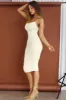Little Waltz Ruched Midi Dress Champagne sold by Selfie Leslie