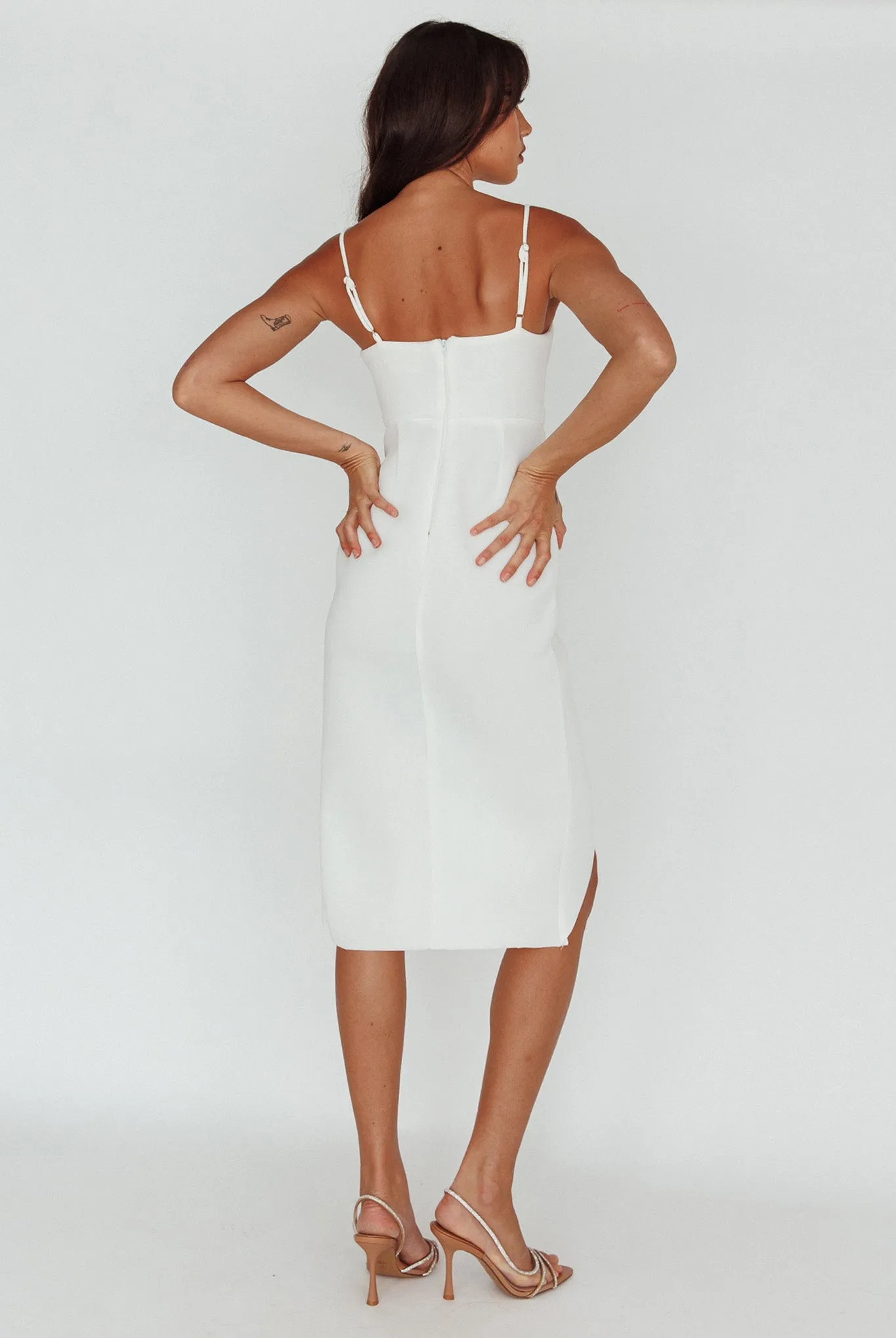 Amairani Cut-Out Bust Midi Dress White sold by Selfie Leslie product image thumbnail 2