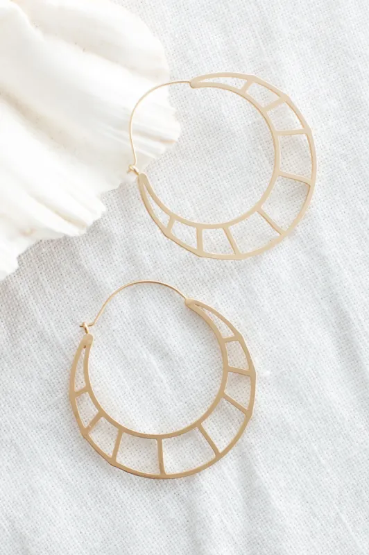 Dinah Hoop Earrings Gold sold by Selfie Leslie