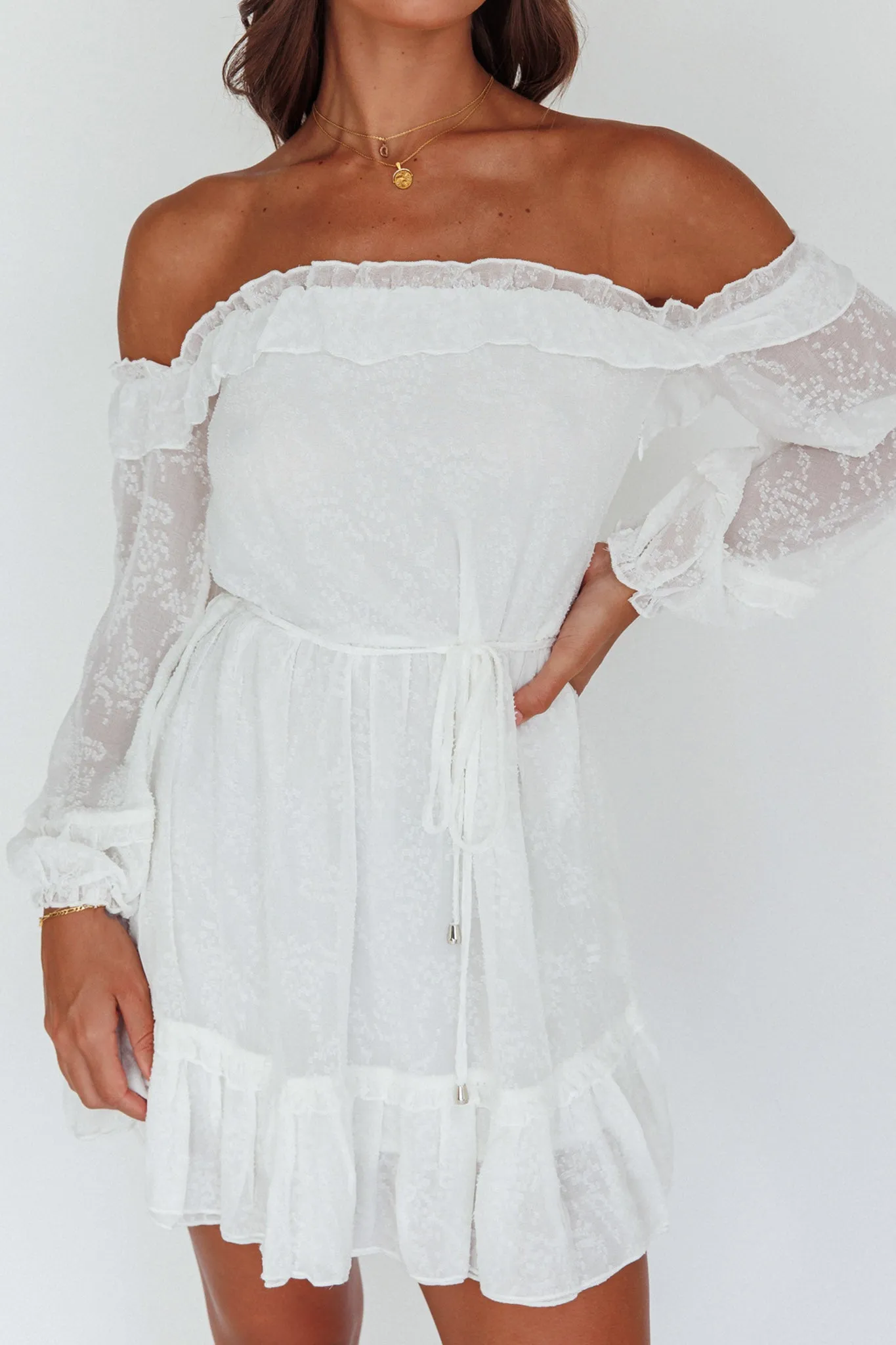 Tracee Bardot Lace Mini Dress White sold by Selfie Leslie product image thumbnail 4
