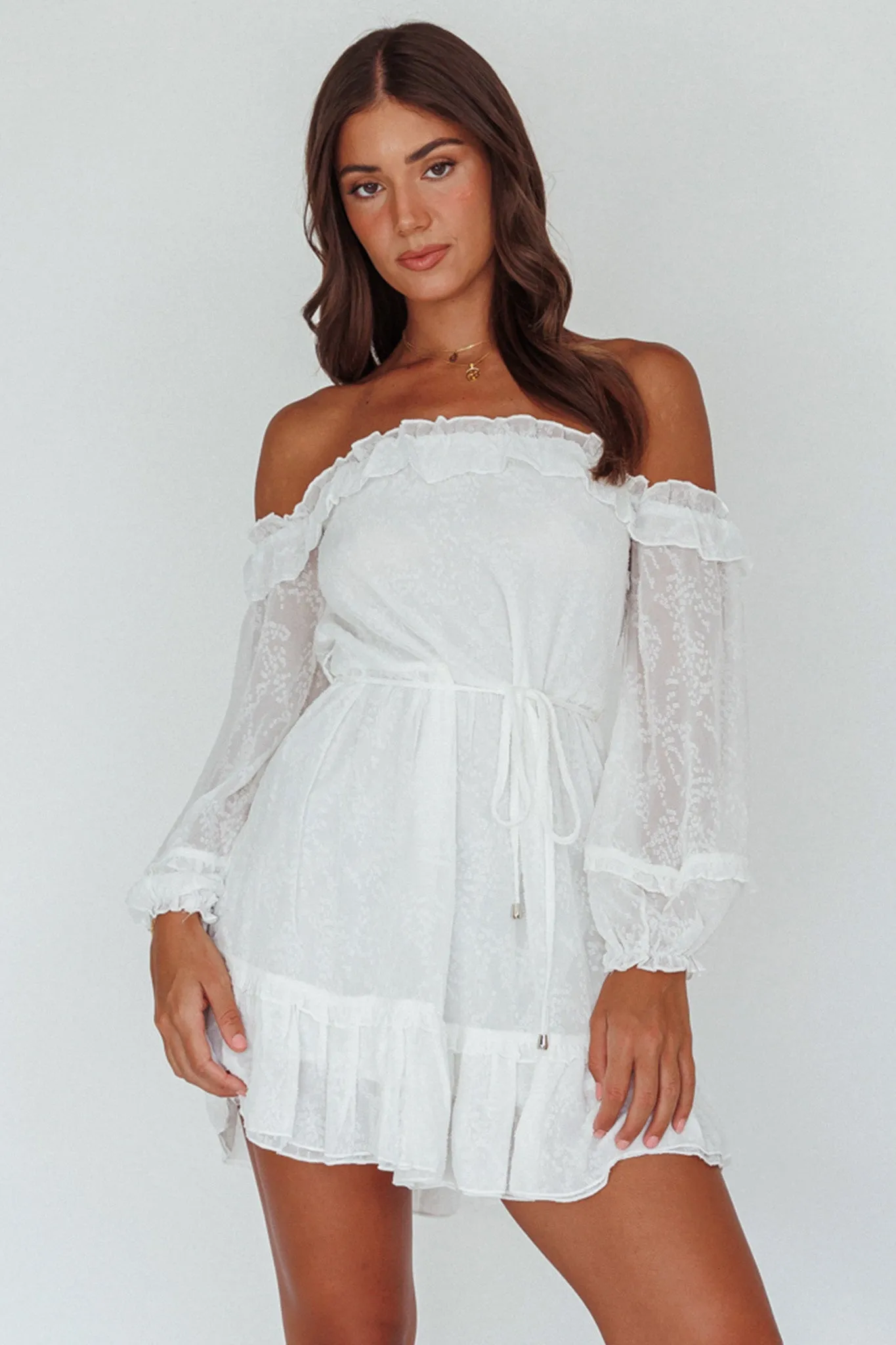 Tracee Bardot Lace Mini Dress White sold by Selfie Leslie