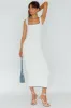 North Shore Blanket Stitch Knit Maxi Dress White sold by Selfie Leslie