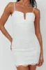 Denise Lace & Sequin Mini Dress White sold by Selfie Leslie