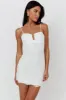 Denise Lace & Sequin Mini Dress White sold by Selfie Leslie