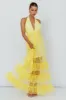 Moonlight Sonata Ruffle Mesh Maxi Dress Hail Spot Lemon sold by Selfie Leslie