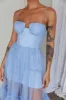 Moonlight Sonata Ruffle Mesh Maxi Dress Sky Blue sold by Selfie Leslie