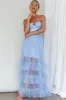 Moonlight Sonata Ruffle Mesh Maxi Dress Sky Blue sold by Selfie Leslie