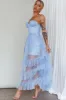 Moonlight Sonata Ruffle Mesh Maxi Dress Sky Blue sold by Selfie Leslie