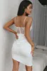 Tuscany Lace Bodice Ruched Dress White sold by Selfie Leslie