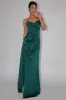 Secret Sweetheart Neckline Split Maxi Dress Hunter Green sold by Selfie Leslie