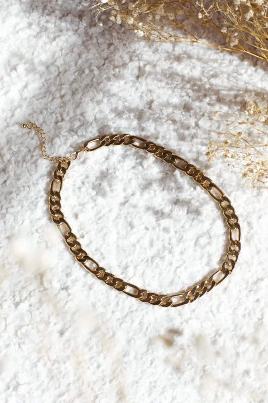 Monet Figaro Chain Necklace Gold sold by Selfie Leslie