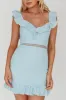 Sweet Melody Sweetheart Neckline Off-Shoulder Dress Lace Steel Blue sold by Selfie Leslie